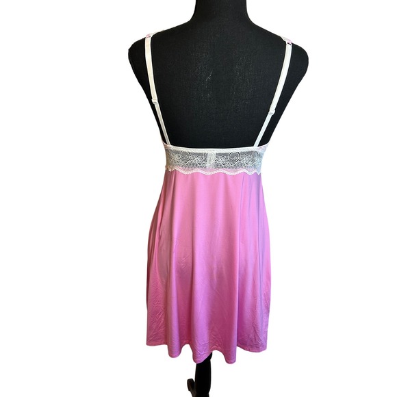 Cosabella Amore Pink Lace Trimmed Chemise Sleeveless Nightgown M Medium - Picture 3 of 4